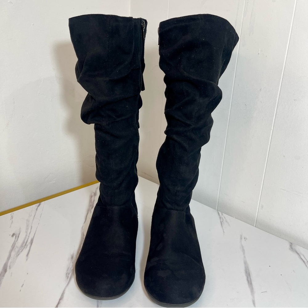 Comfortview Slouchy Black Tall Wide Calf Boot - 8WW Comfort and stylish - Picture 4 of 9